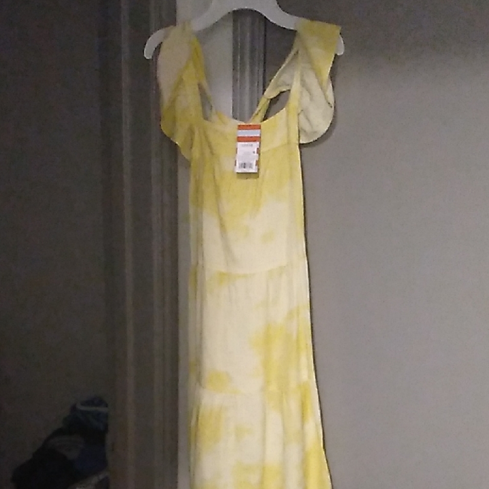 Cat & Jack Yellow Tie-Dye Dress